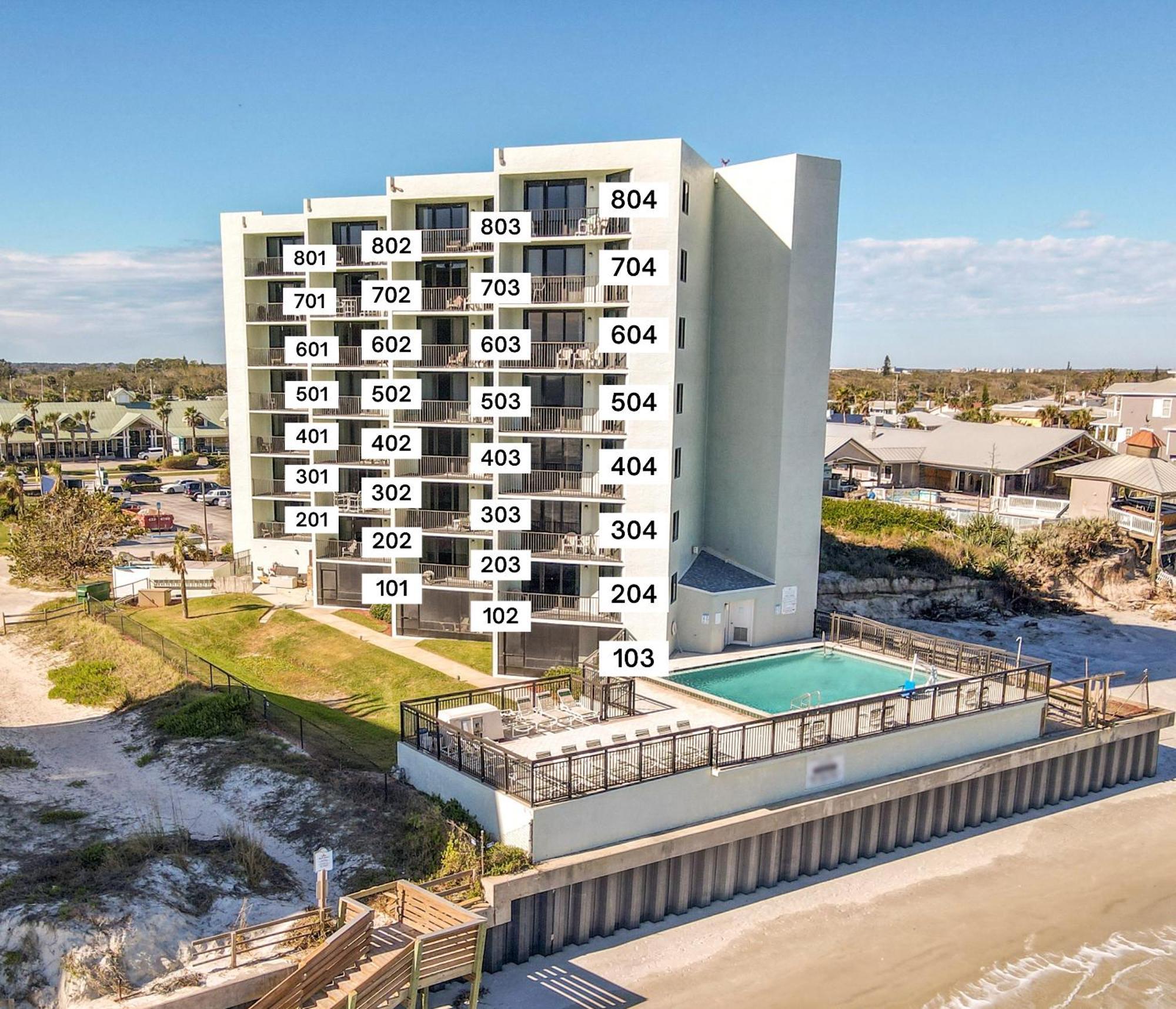 Ocean View With A Beachfront Pool At Ocean Trillium Condo ~ 702 New Smyrna Beach Kültér fotó